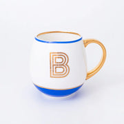 Bombay Duck Library Mug with Letter B - Cornflower