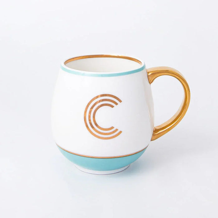 Bombay Duck Library Mug with Letter C - Mint - LemonSalt