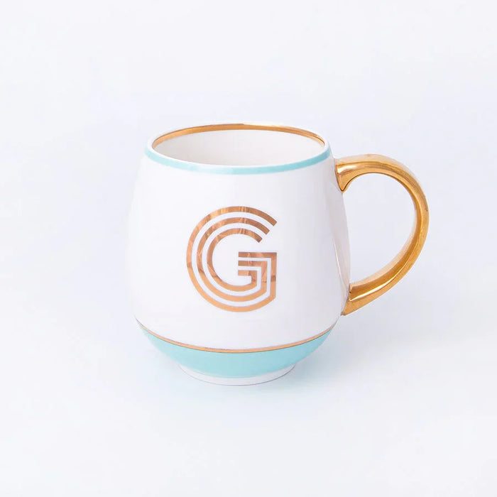 Bombay Duck Library Mug with Letter G - Mint - LemonSalt