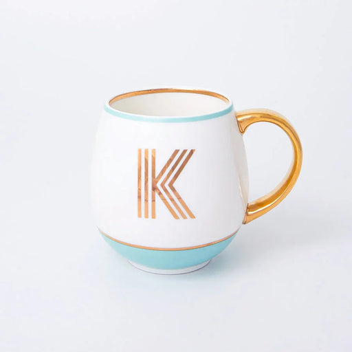 Bombay Duck Library Mug with Letter K - Mint - LemonSalt