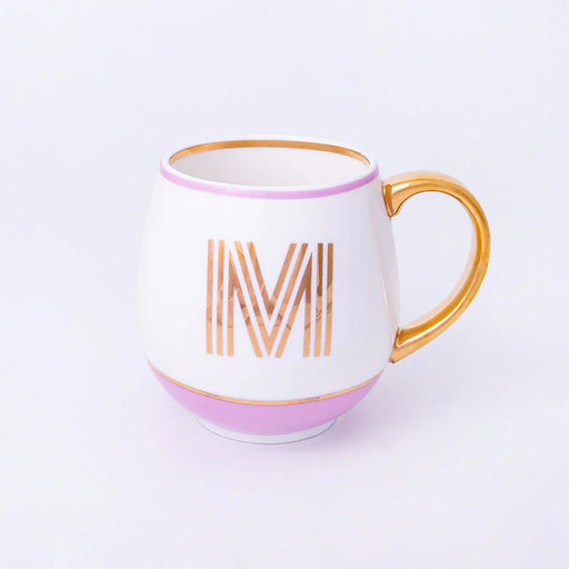 Bombay Duck Library Mug with Letter M - Blush - LemonSalt