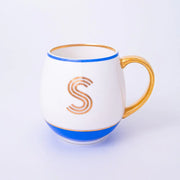 Bombay Duck Library Mug with Letter S - Cornflower