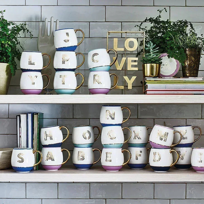Bombay Duck Library Mug with Letter Y - Blush - LemonSalt