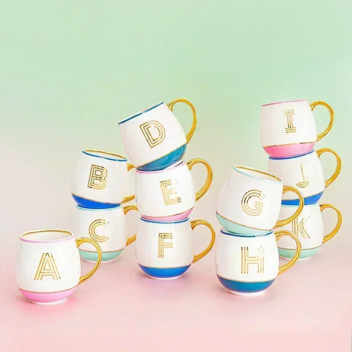 Bombay Duck Library Mug with Letter Y - Blush - LemonSalt