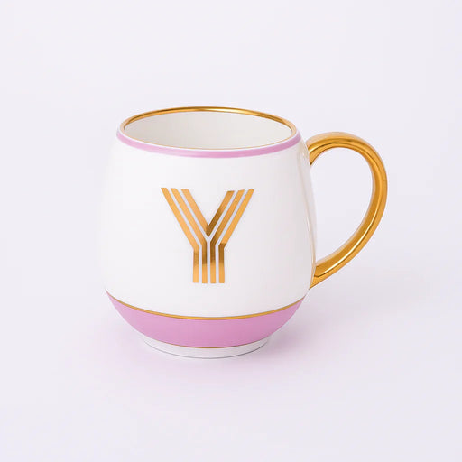 Bombay Duck Library Mug with Letter Y - Blush - LemonSalt