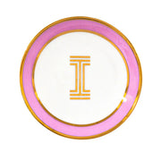 Bombay Duck Library Trinket Dish with Letter I - Blush (11cm)