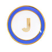 Bombay Duck Library Trinket Dish with Letter J - Cornflower (11cm)