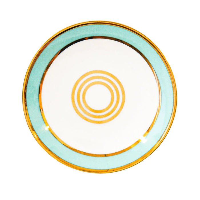 Bombay Duck Library Trinket Dish with Letter O - Mint (11cm) - LemonSalt