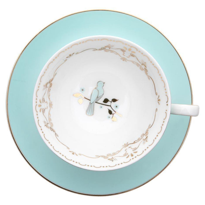 Bombay Duck Mint Green & Gold Miss Darcy Teacup and Saucer Set | {{ collection.title }}