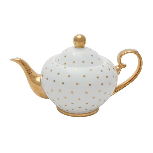 Bombay Duck Miss Golightly Teapot White with Gold Spots | {{ collection.title }}