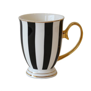 Bombay Duck Monte Carlo Stripy Mug - Black and White | {{ collection.title }}