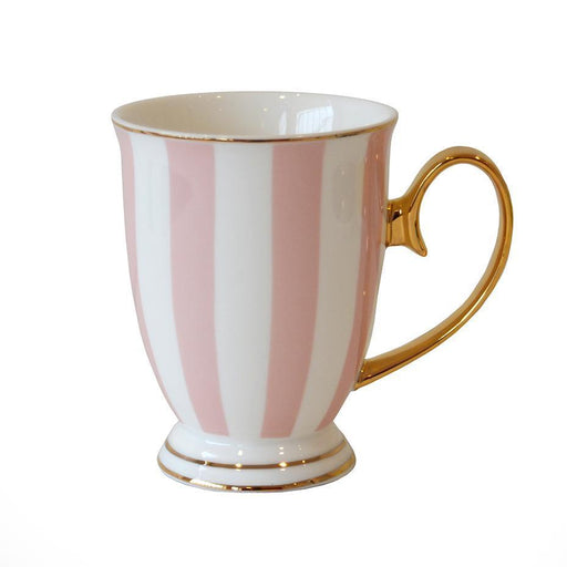 Bombay Duck Monte Carlo Stripy Mug - Pink and White | {{ collection.title }}