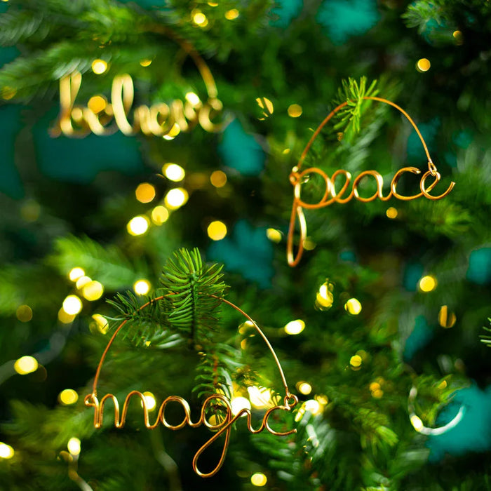 bombay-duck-peace-believe-magic-wire-word-decorations-gold-set-of-3-lemonsalt-5