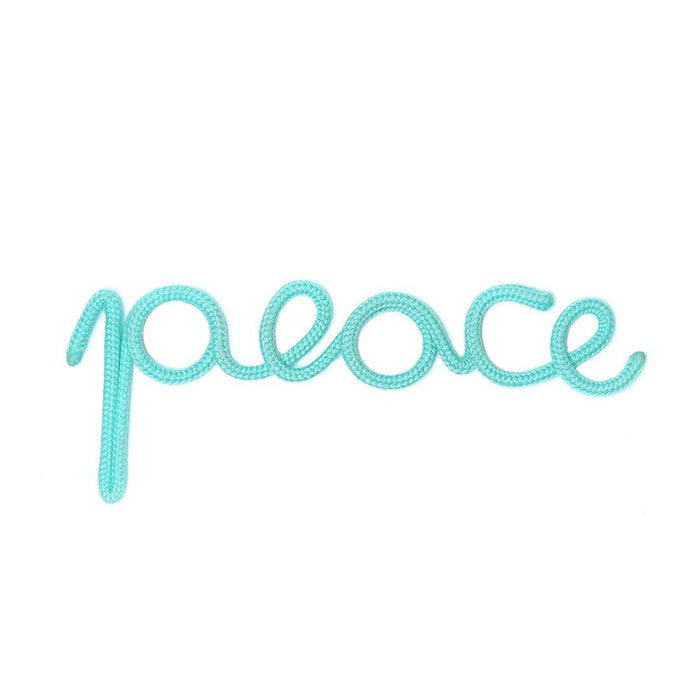 Bombay Duck Peace Rope Word Aqua