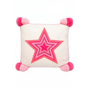 Bombay Duck Square Embroidered What a Star Cushion - Pink""