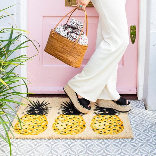 Bombay Duck Three Pineapples Doormat Yellow | {{ collection.title }}