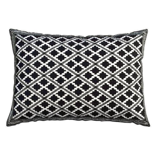 Bombay Duck Timbuktu Diamond Embroidered Rectangular Cushion (30×50cm) - LemonSalt