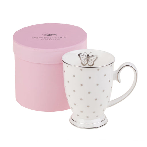 Bombay Duck White Miss Darcy Butterfly Boxed Mug - LemonSalt