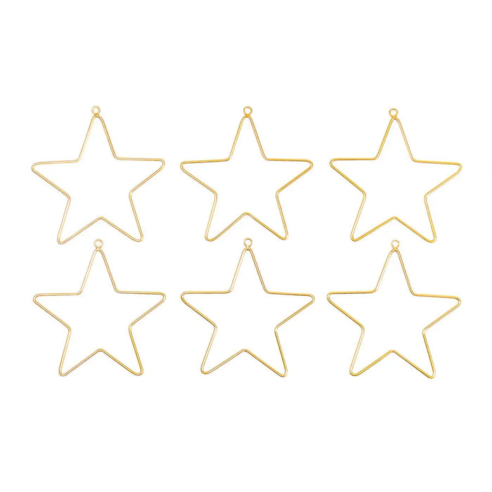 Bombay Duck Wire Stars Gold - Set of 6 - LemonSalt