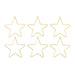 Bombay Duck Wire Stars Gold - Set of 6 - LemonSalt