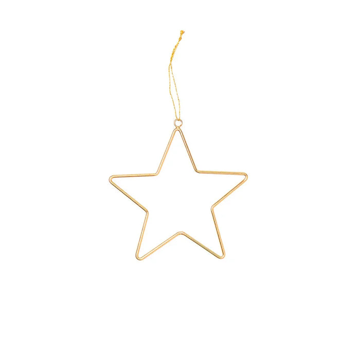 Bombay Duck Wire Stars Gold - Set of 6 - LemonSalt