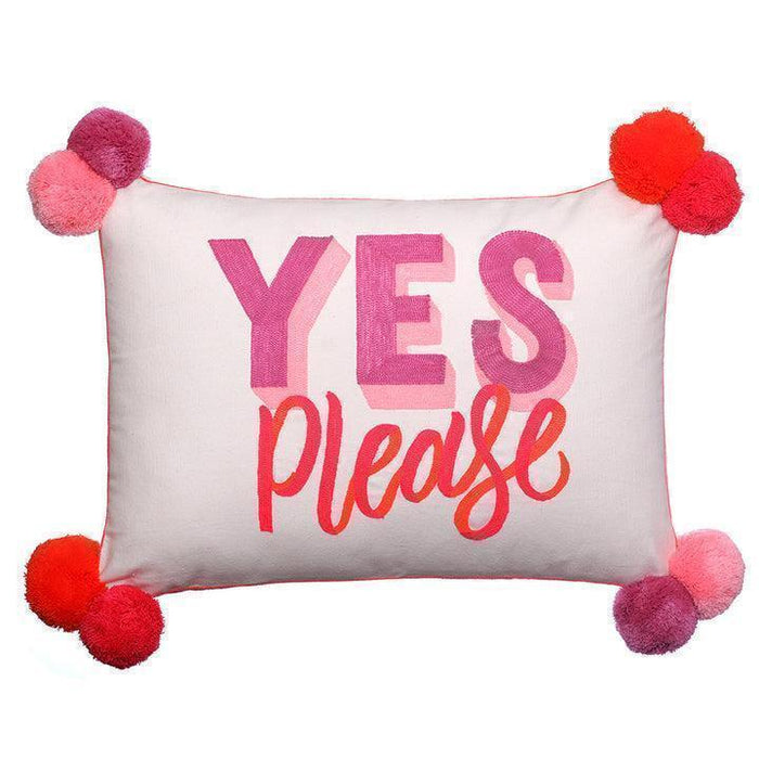 Bombay Duck YES Please / NO Thanks Rectangular Cushion (35×50cm) - LemonSalt