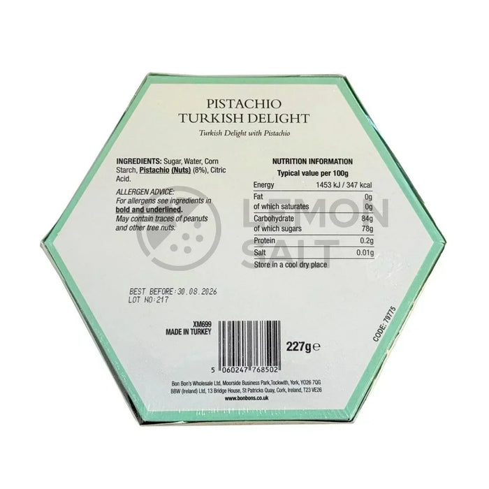 Bon Bons Gourmet Turkish Delight - Pistachio (227g) - LemonSalt