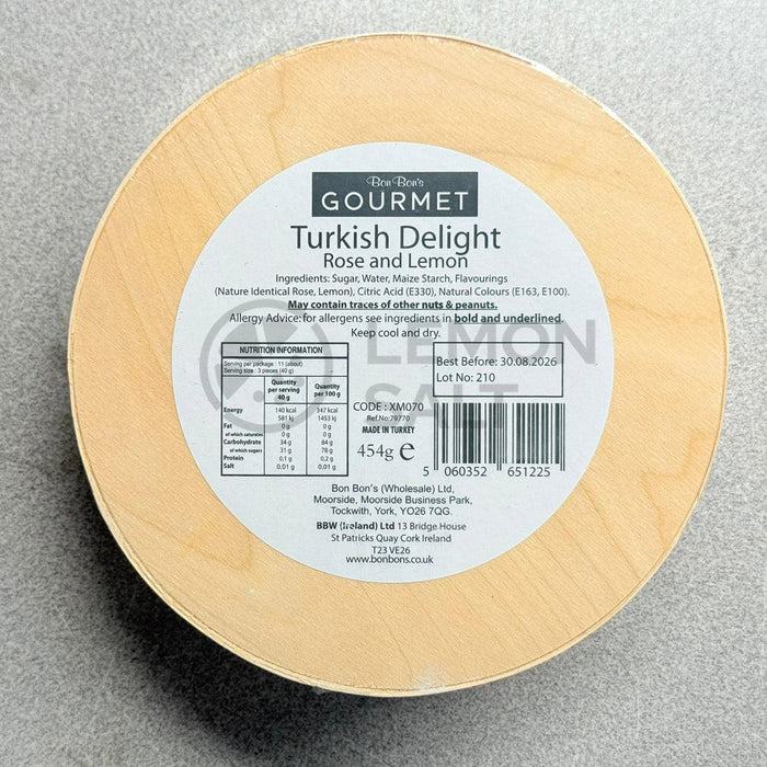 Bon Bons Gourmet Turkish Delight - Rose & Lemon (450g) - LemonSalt
