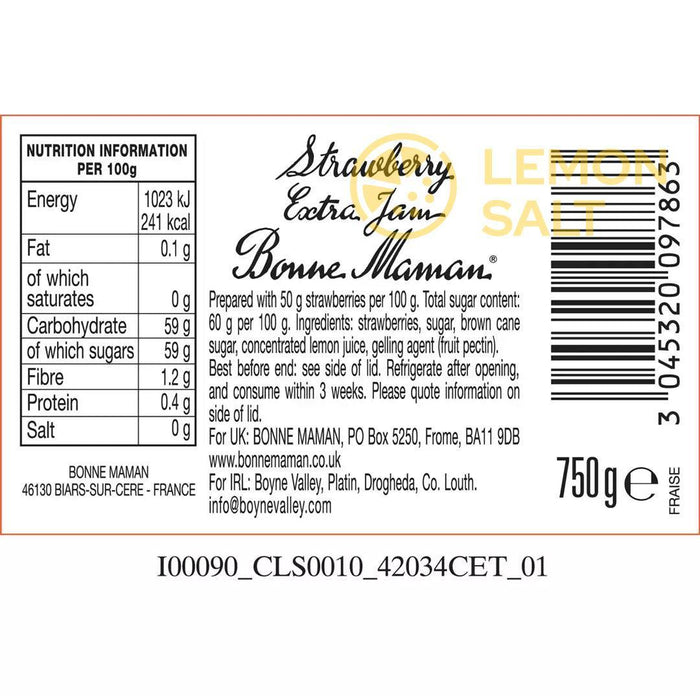 Bonne Maman Strawberry Conserve (750g)