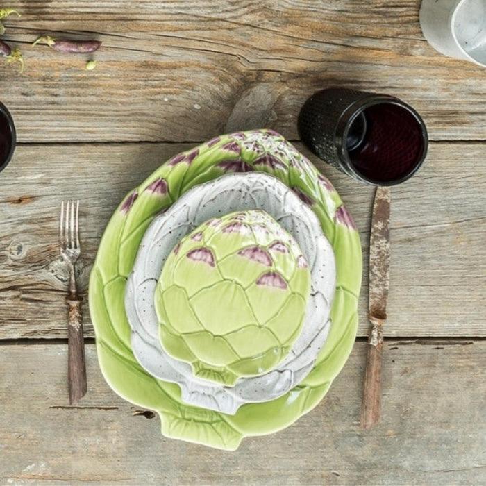 Bordallo Pinheiro Artichoke Bread & Butter Plate - Green (17.5cm) - LemonSalt