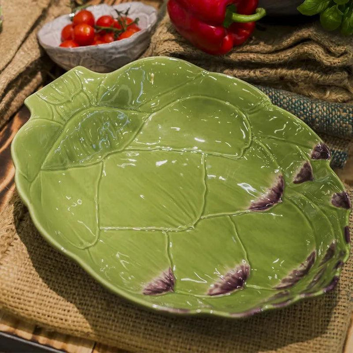 Bordallo Pinheiro Artichoke Pasta Plate - Green (28cm) - LemonSalt
