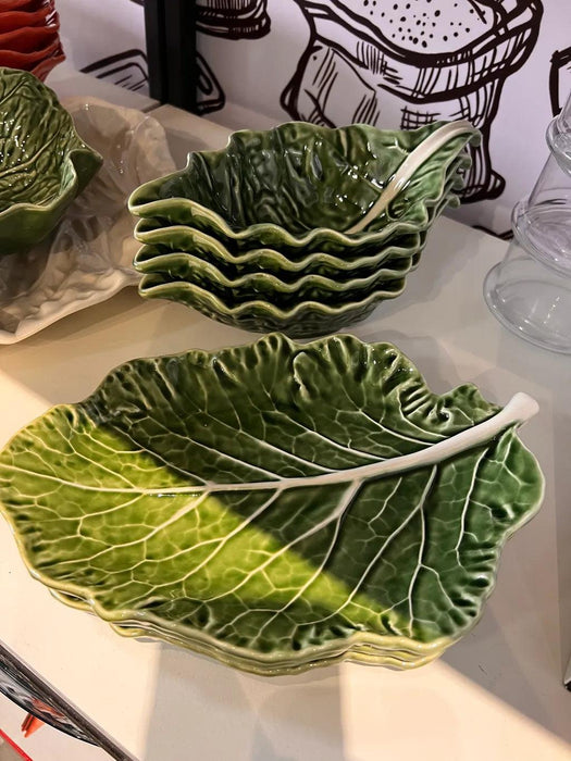 Bordallo Pinheiro Cabbage (Couve) Large Leaf (28cm) - LemonSalt