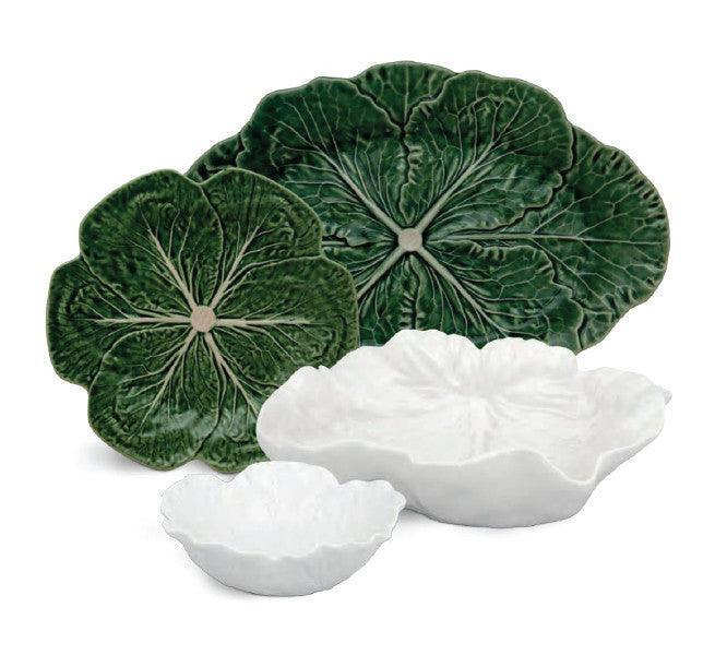 Bordallo Pinheiro Cabbage (Couve) Natural Oval Platter (37.5cm) - LemonSalt