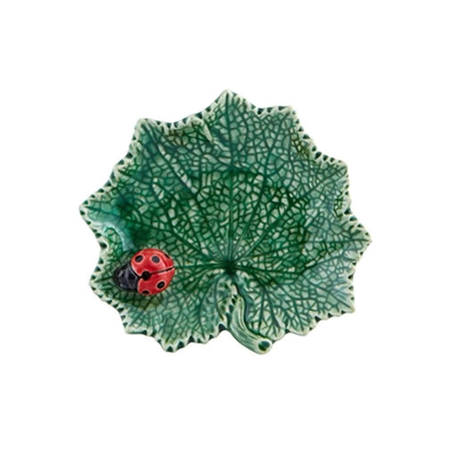 Bordallo Pinheiro Countryside Leaves Leaf Ragwort with ladybird (14cm) - LemonSalt