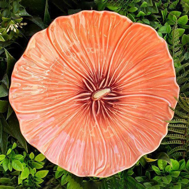 Bordallo Pinheiro Maria Flor, Fruit Plate Hollyhock (23cm)
