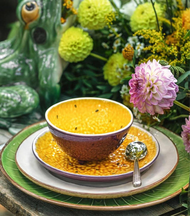 Bordallo Pinheiro Tropical Fruits Dessert Plate - Passion Fruit (21cm) - LemonSalt