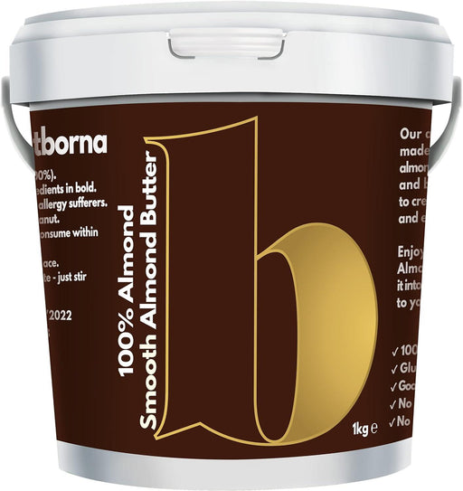 Borna Foods Smooth 100% Pure Almond Butter (1Kg) | {{ collection.title }}
