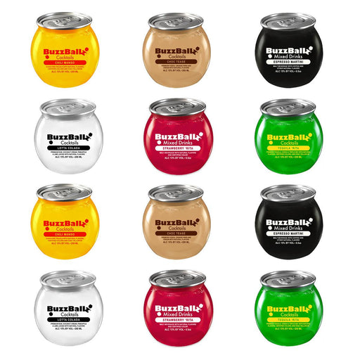 Buzzballz Cocktails Cans – Mixed Case (12x200ml) - LemonSalt