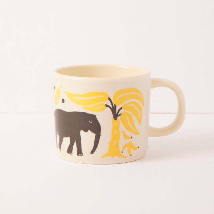 Liga Stoneware Mug - Elephants & Bananas