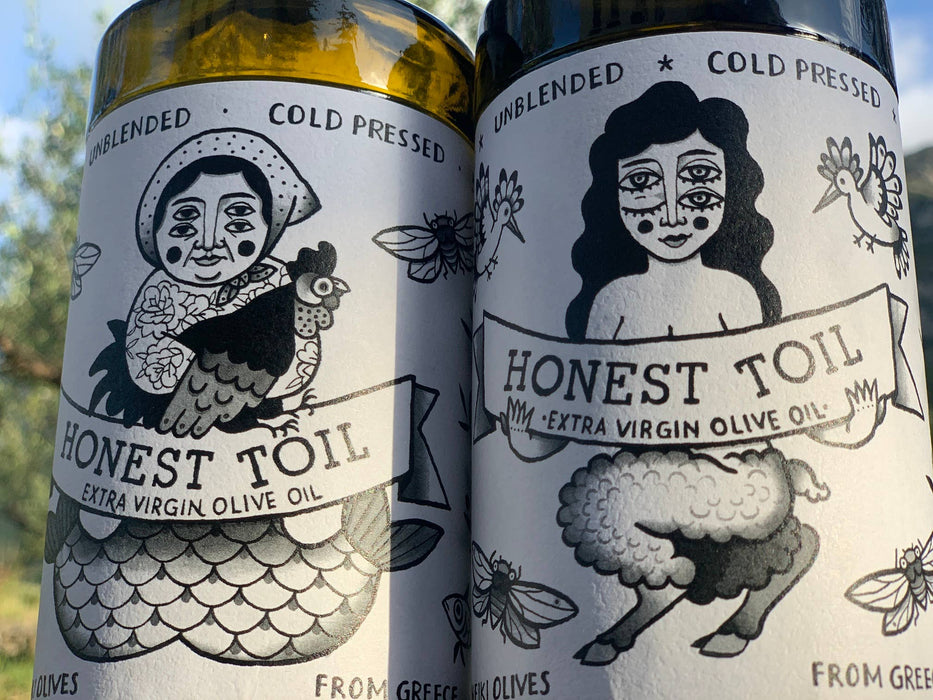 Honest Toil Extra Virgin Greek Olive Oil in Dark Bottle (500ml)