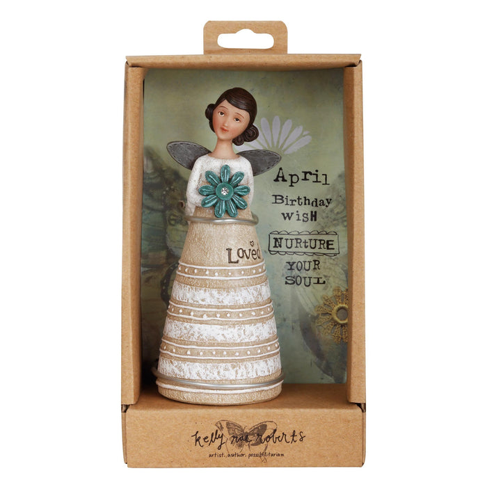 Kelly Rae Roberts April Birthday Wish Angel Ornaments (11cm)