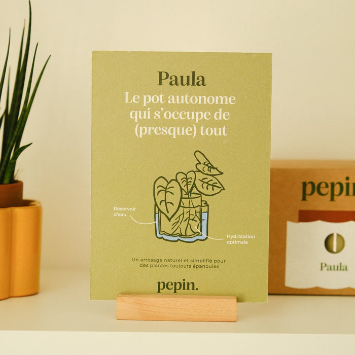 Pepin Self-watering pot Paulita (S) - Speckled white