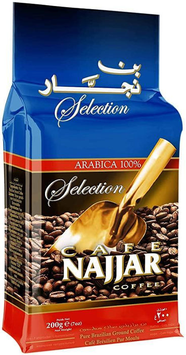 Cafe Najjar Coffee 100% Arabica Pure Brazilian Ground Coffee (200g)