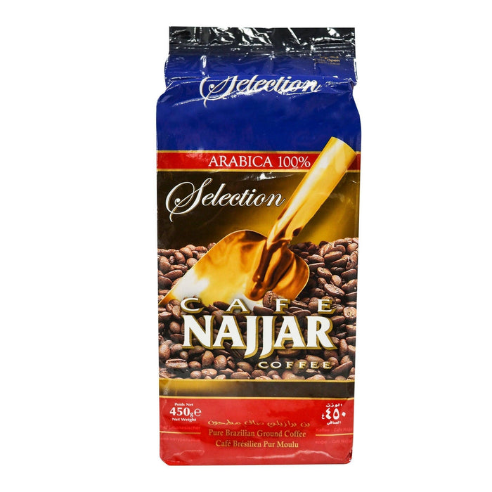 Cafe Najjar Coffee 100% Arabica Pure Brazilian Ground Coffee (450g)
