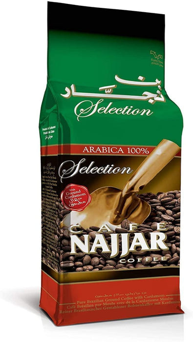 Cafe Najjar Coffee 100% Arabica Pure Brazilian Ground Coffee with Cardamom (450g)