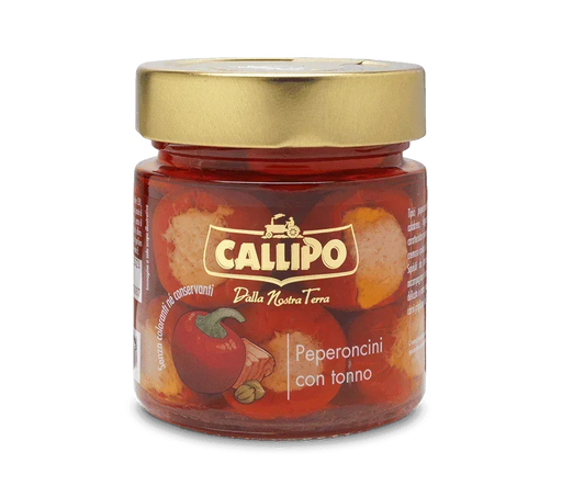 Callipo Red Hot Chilli Peppers Stuffed with Tuna (240g) - LemonSalt