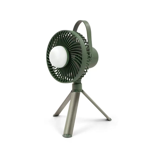 Camelion Rechargeable Camping Fan With LED Light - Green - LemonSalt