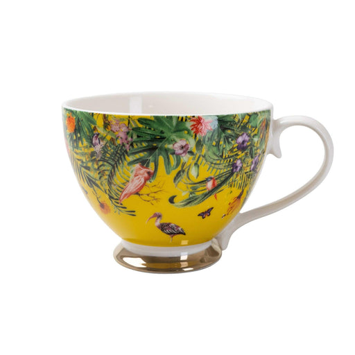 Candlelight Chinoiserie Footed Mug Ochre | {{ collection.title }}