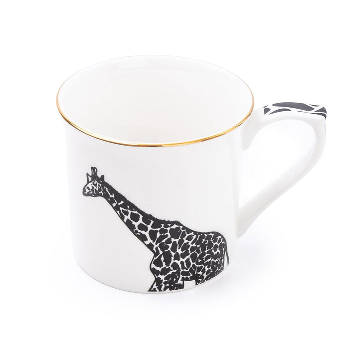 Candlelight Giraffe Mug with Gold Rim