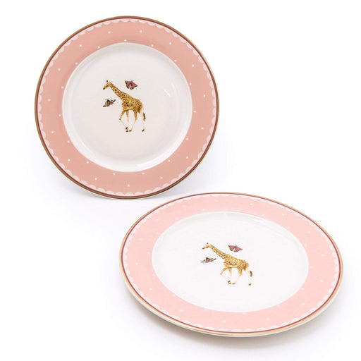 Candlelight Giraffe Pink Side Plate - Set of 2 | {{ collection.title }}